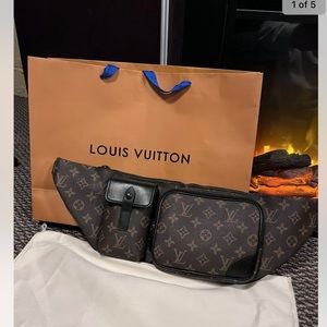 LOUIS VUITTON Christopher Bum bag Monogram PVC canvas Brown